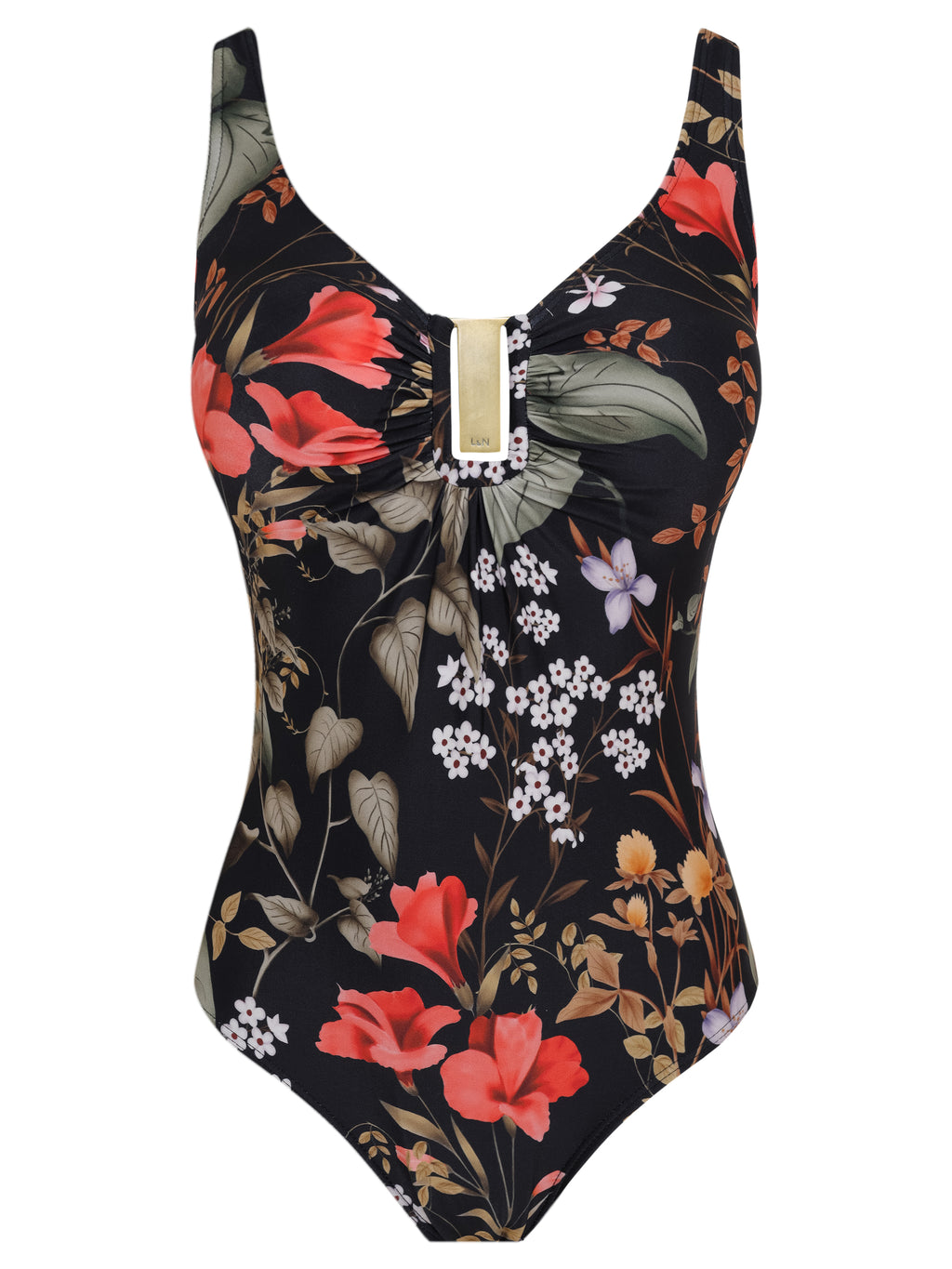 Mirassol Floral-Print Twisted Detail Swimsuit Orvalho