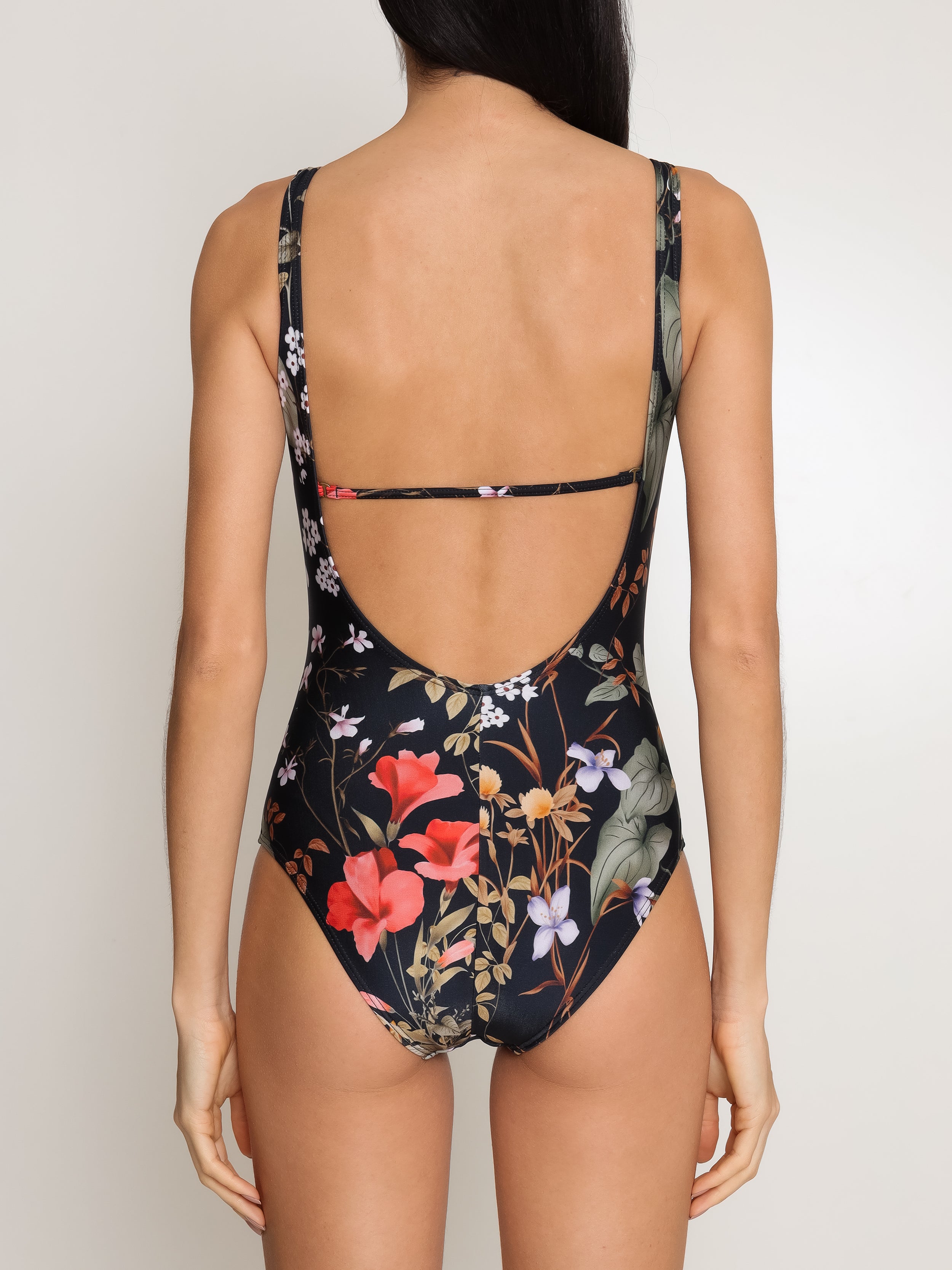 Mirassol Floral-Print Twisted Detail Swimsuit Orvalho