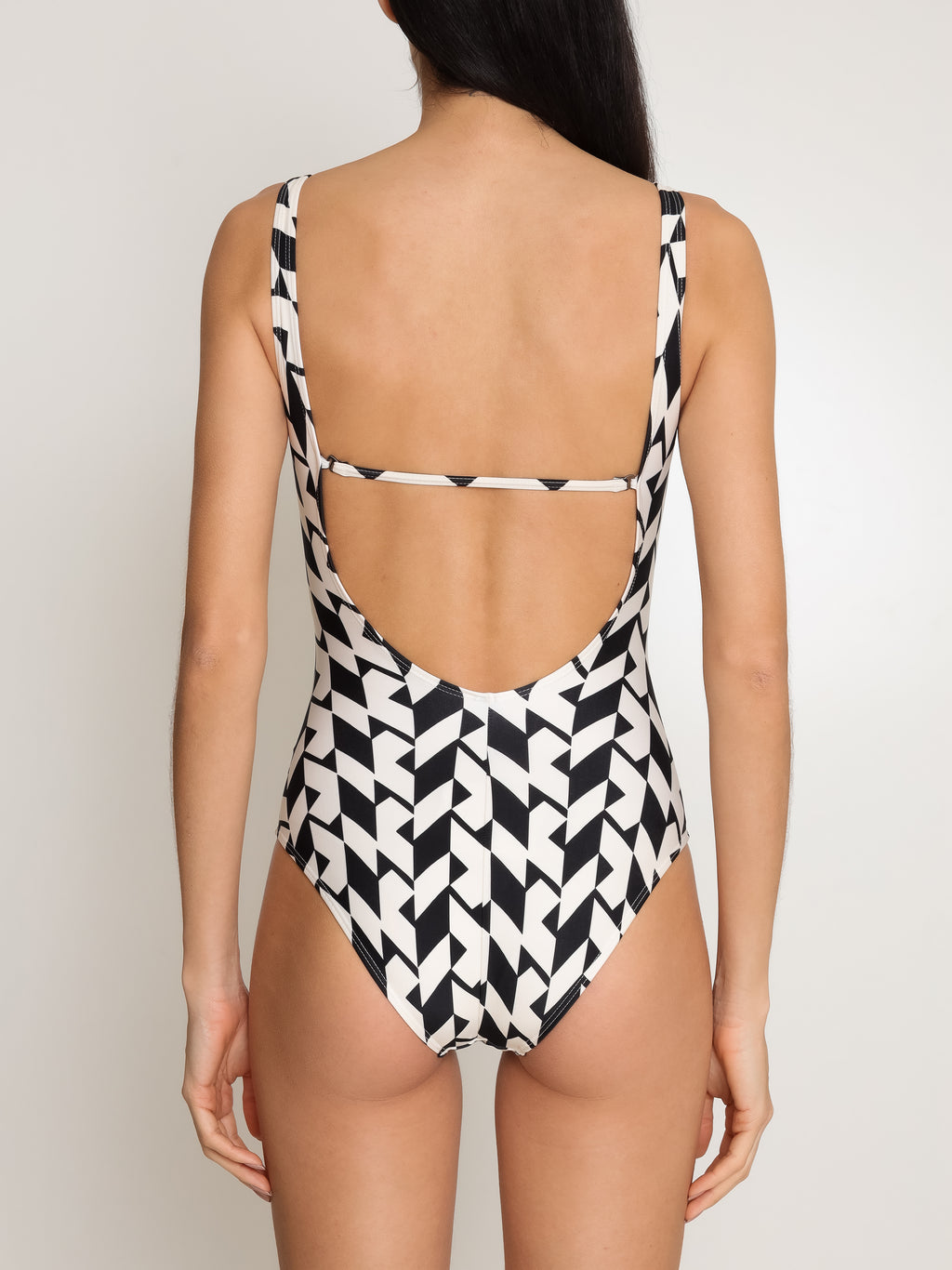 Mirassol Geometric-Print Twisted Detail Swimsuit Zaya