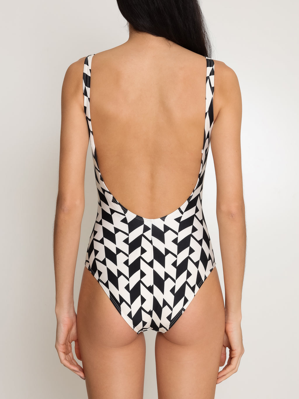 Mirassol Geometric-Print Twisted Detail Swimsuit Zaya