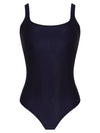 Hapuna Blue Plain Square-Neck Swimsuit