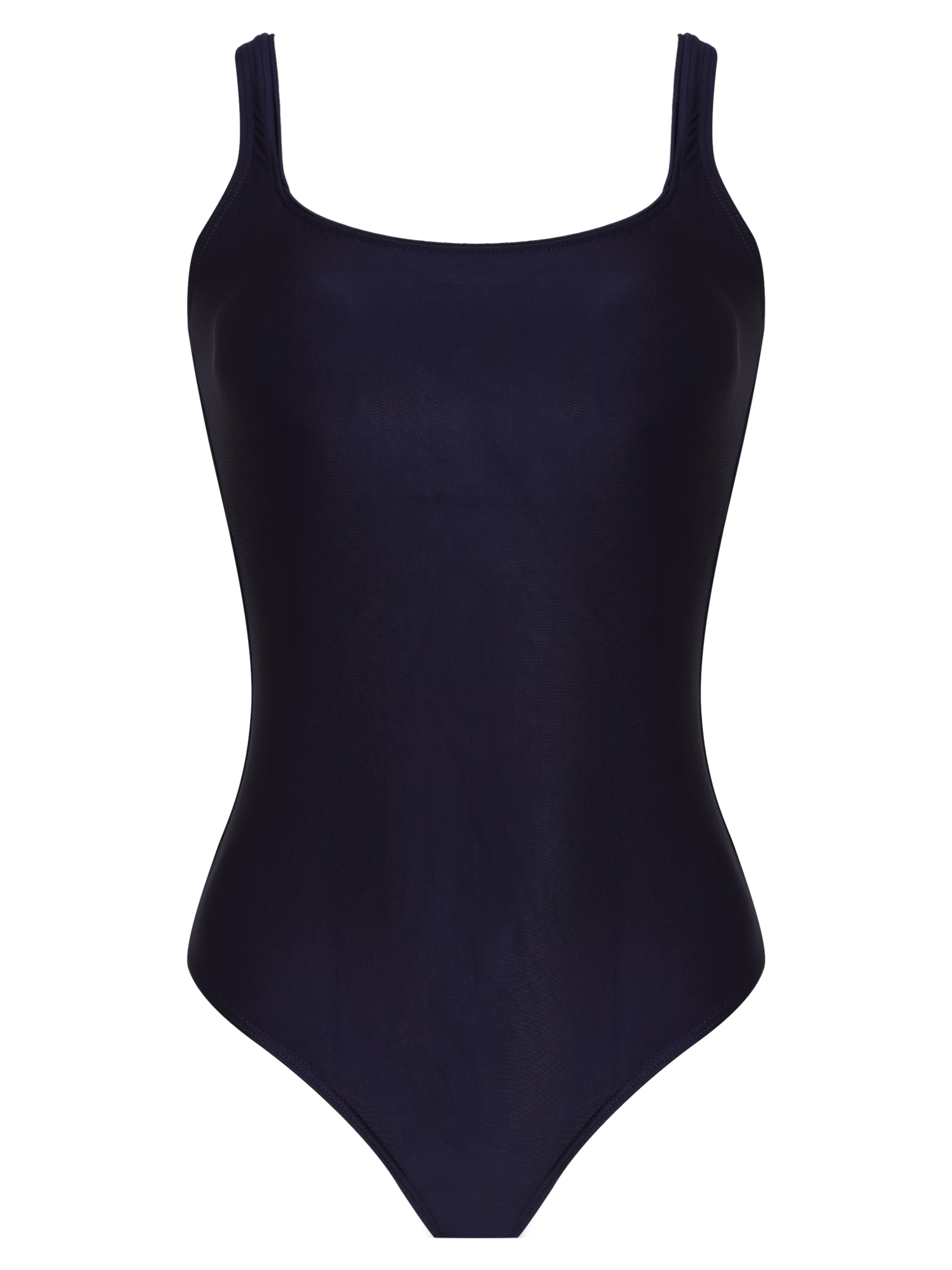 Hapuna Blue Plain Square-Neck Striped Swimsuit
