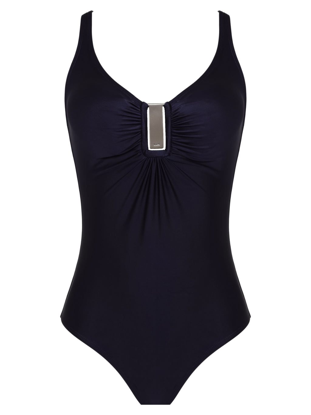 Mirassol Black Plain Twisted Detail Swimsuit