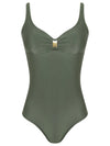 Roberta Green Plain Open-Back Swimsuit