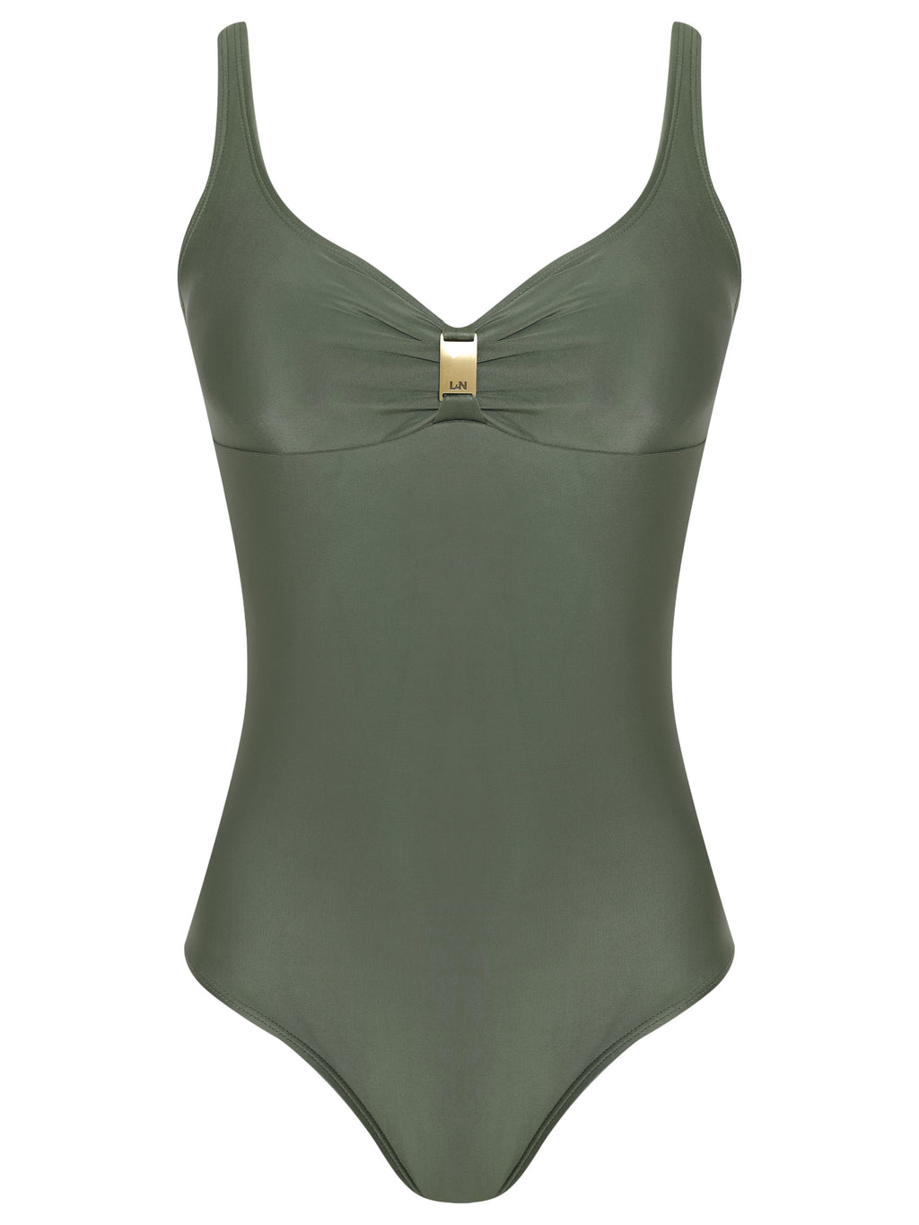 Roberta Green Plain Open-Back Swimsuit