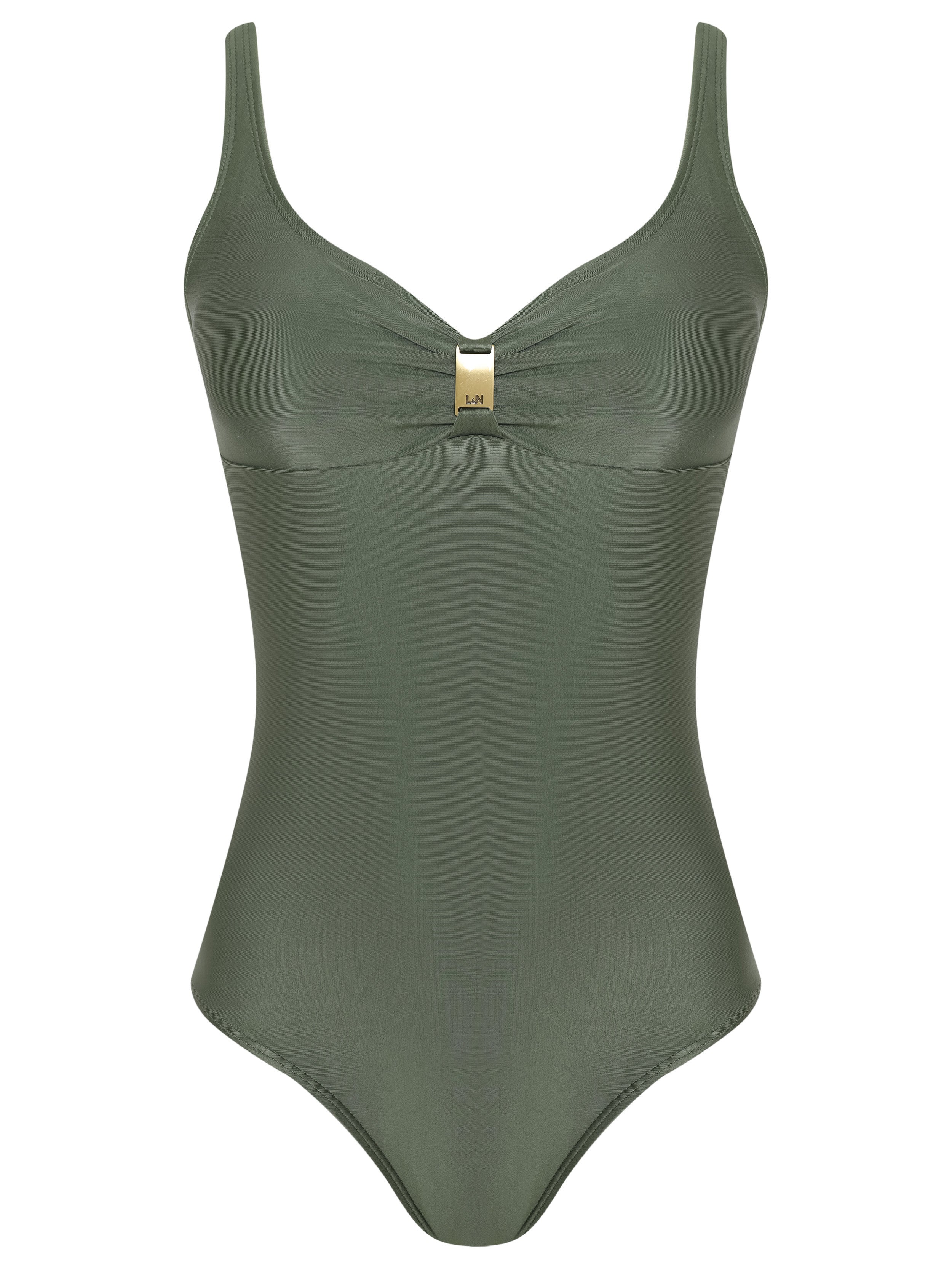 Roberta Green Plain Open-Back Swimsuit