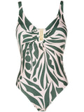 Mirassol Abstracte-Print Twisted Detail Swimsuit Maori