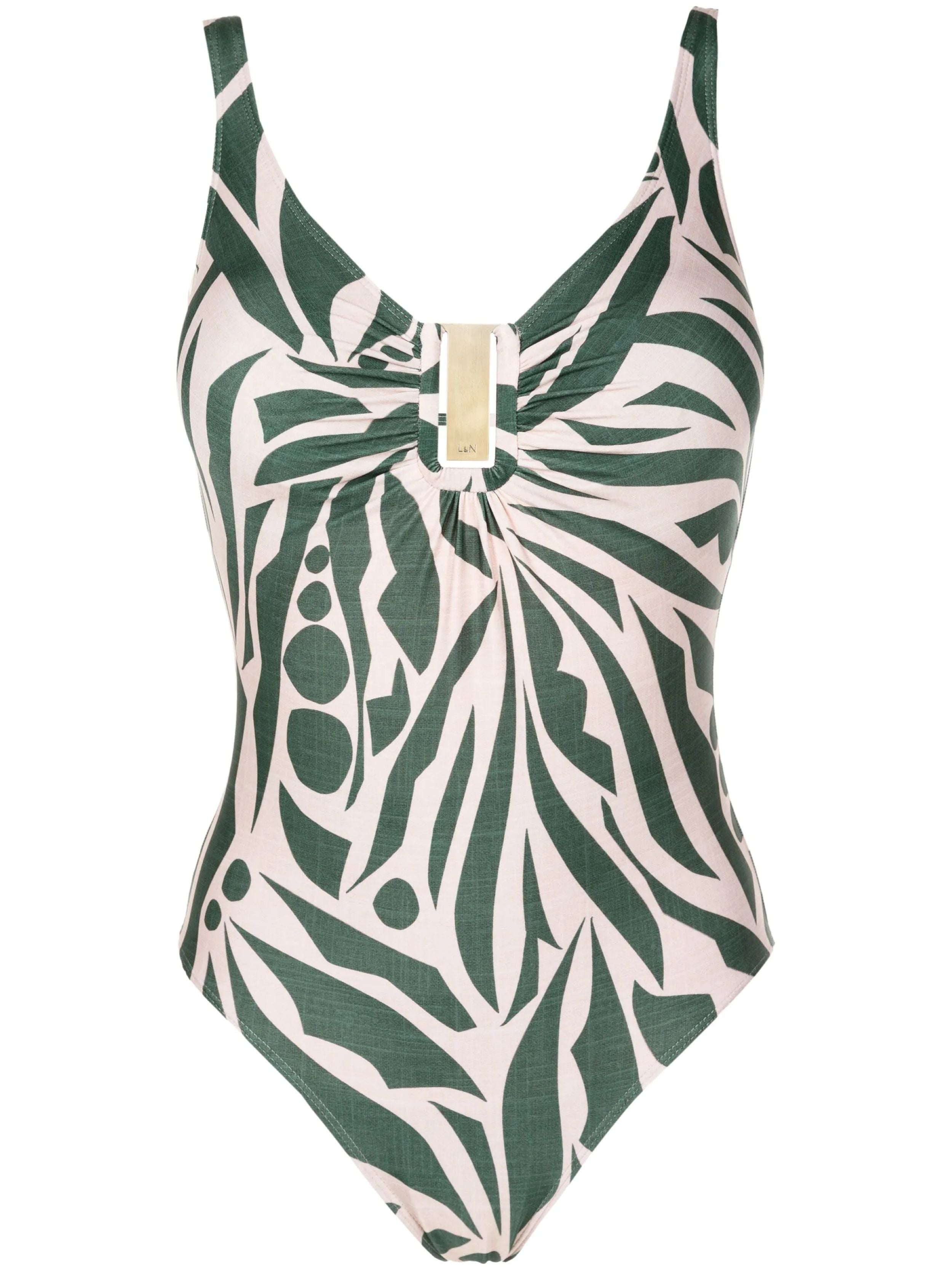 Mirassol Abstracte-Print Twisted Detail Swimsuit Maori
