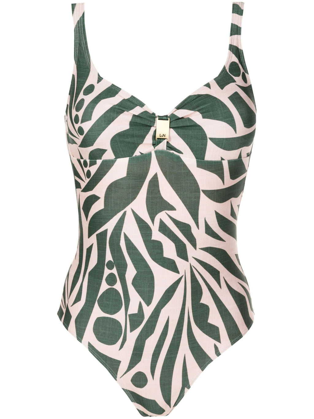 Roberta Abstracte-Print Open-Back Swimsuit Maori
