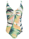 Mirassol Foliage-Print Twisted Detail Swimsuit Sumatra