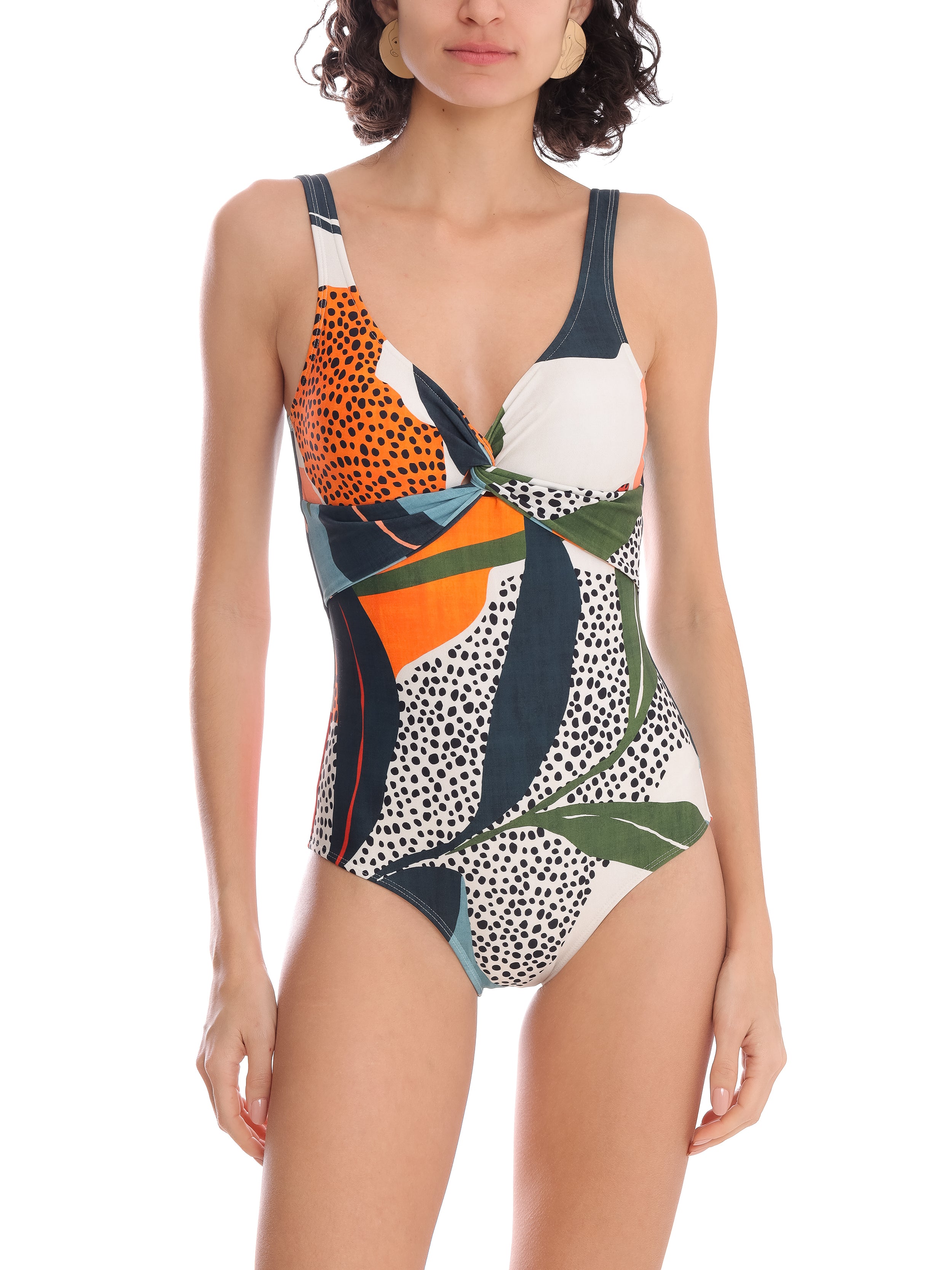 Adriana -Print Twisted Detail Swimsuit