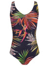 Laila Foliage-Print V-neck Swimsuit Jakarta