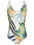 Laila Foliage-Print V-neck Swimsuit Sumatra