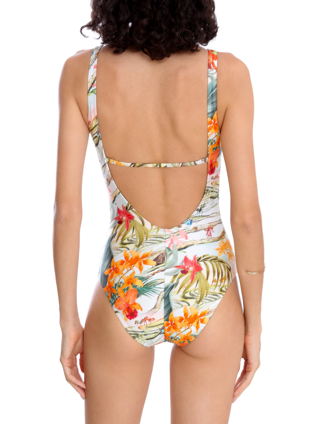 Mirassol Foliage-Print Twisted Detail Swimsuit Laos