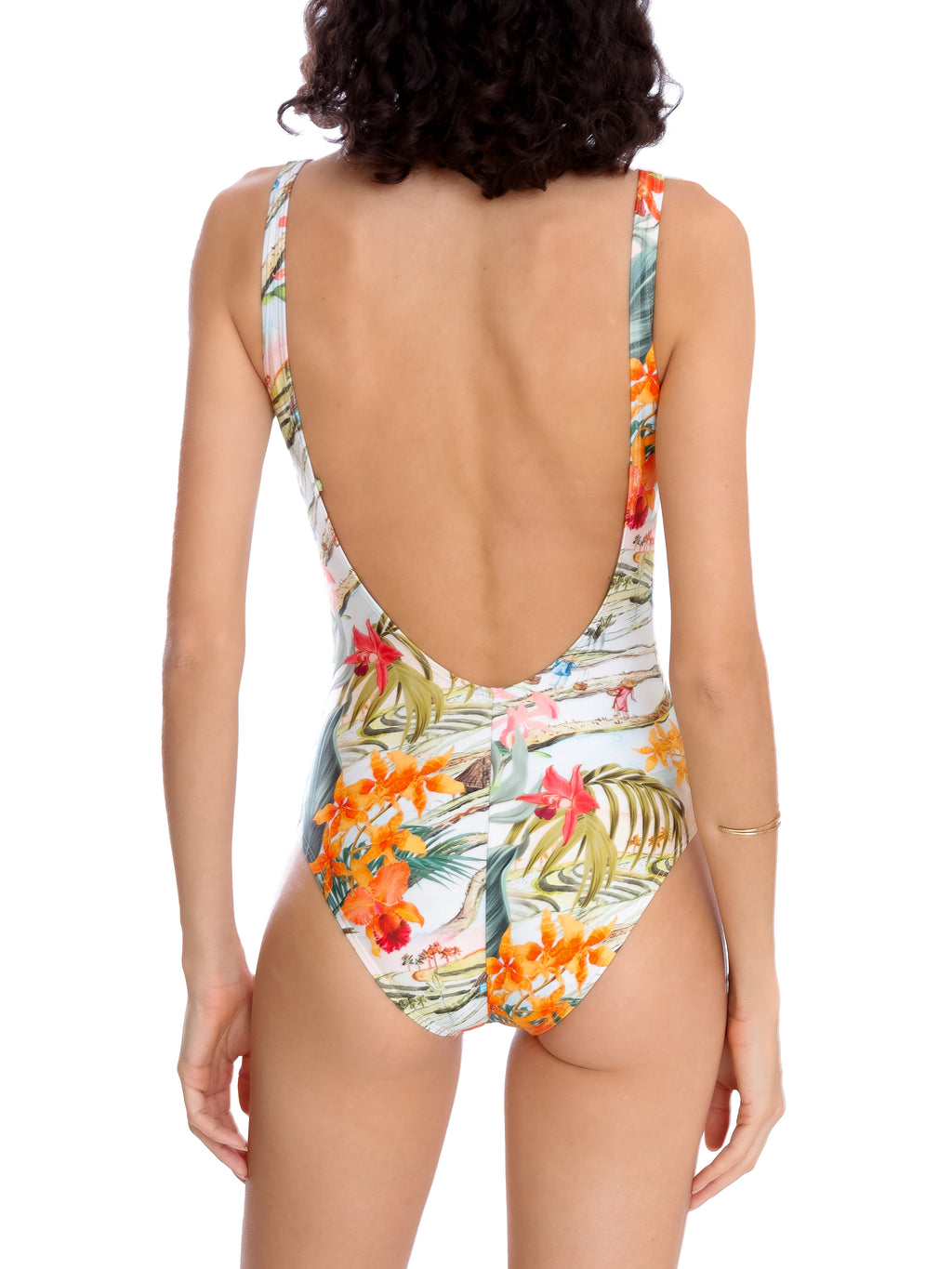 Mirassol Foliage-Print Twisted Detail Swimsuit Laos