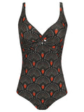 Adriana -Print Twisted Detail Swimsuit