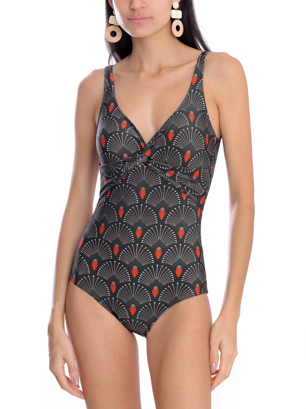 Adriana -Print Twisted Detail Swimsuit