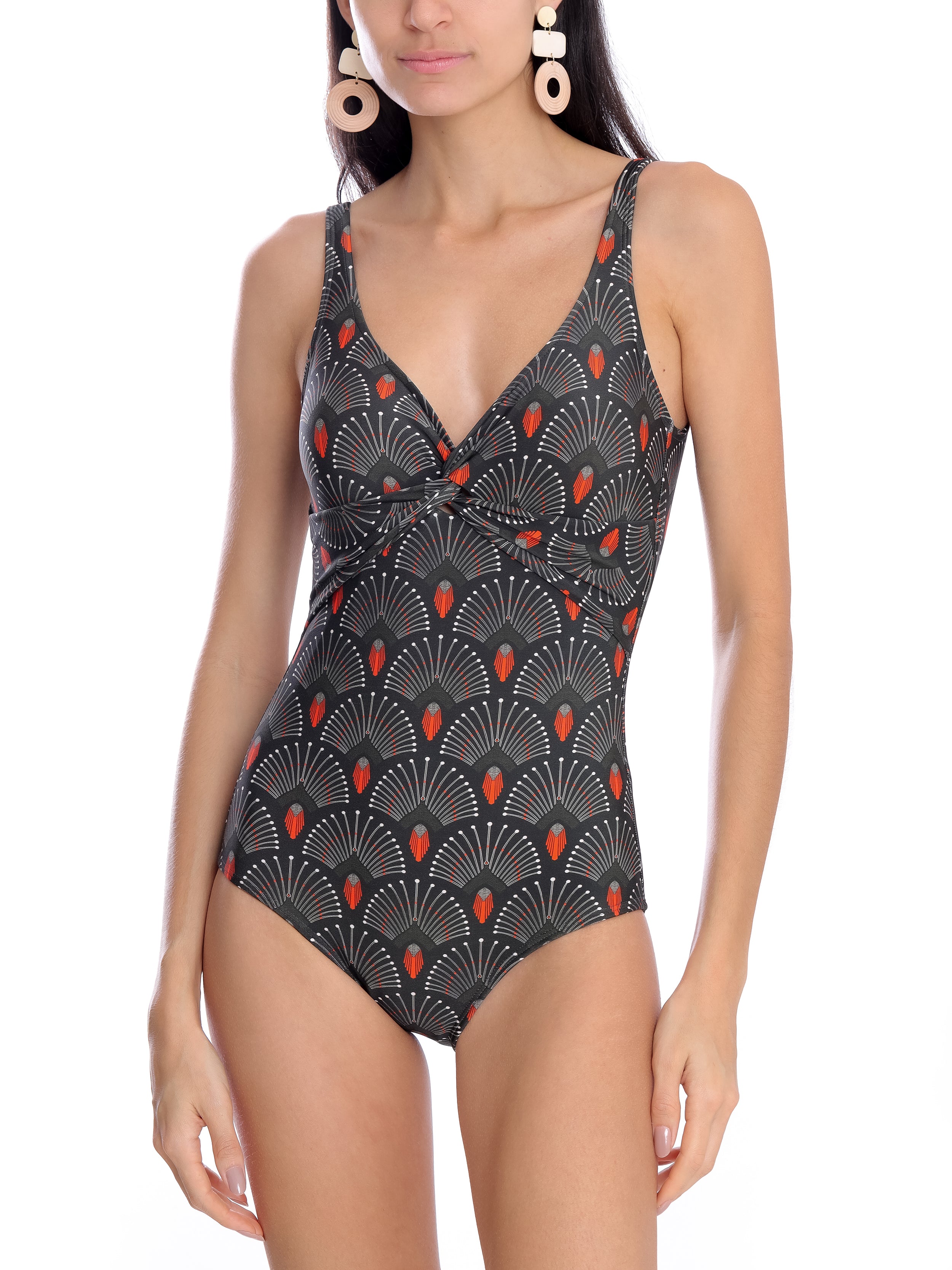 Adriana -Print Twisted Detail Swimsuit