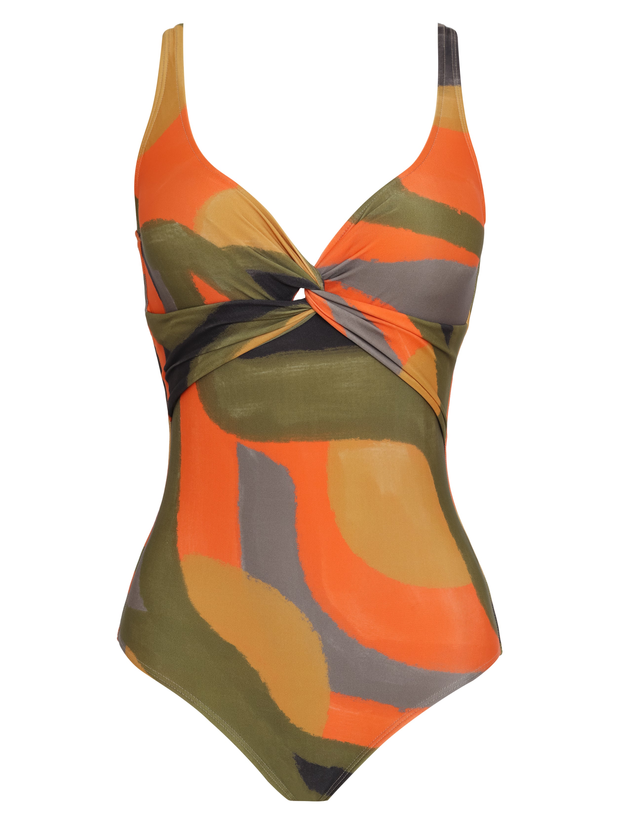 Adriana Abstract-Print  Twisted Detail Swimsuit