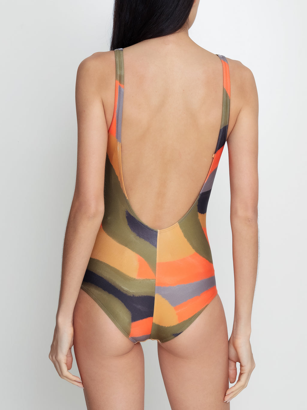Adriana Abstract-Print  Twisted Detail Swimsuit