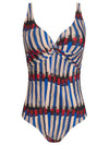 Adriana Graphic-Print Twisted Detail Swimsuit