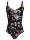 Roberta Floral-Print Open-Back Swimsuit Orvalho