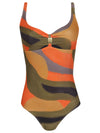 Roberta Abstract-Print Open-Back Swimsuit Guaraci