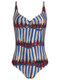 Roberta Graphic-Print Open-Back Swimsuit Xingu