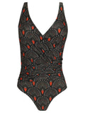 Maisa -Print Open-Back Swimsuit
