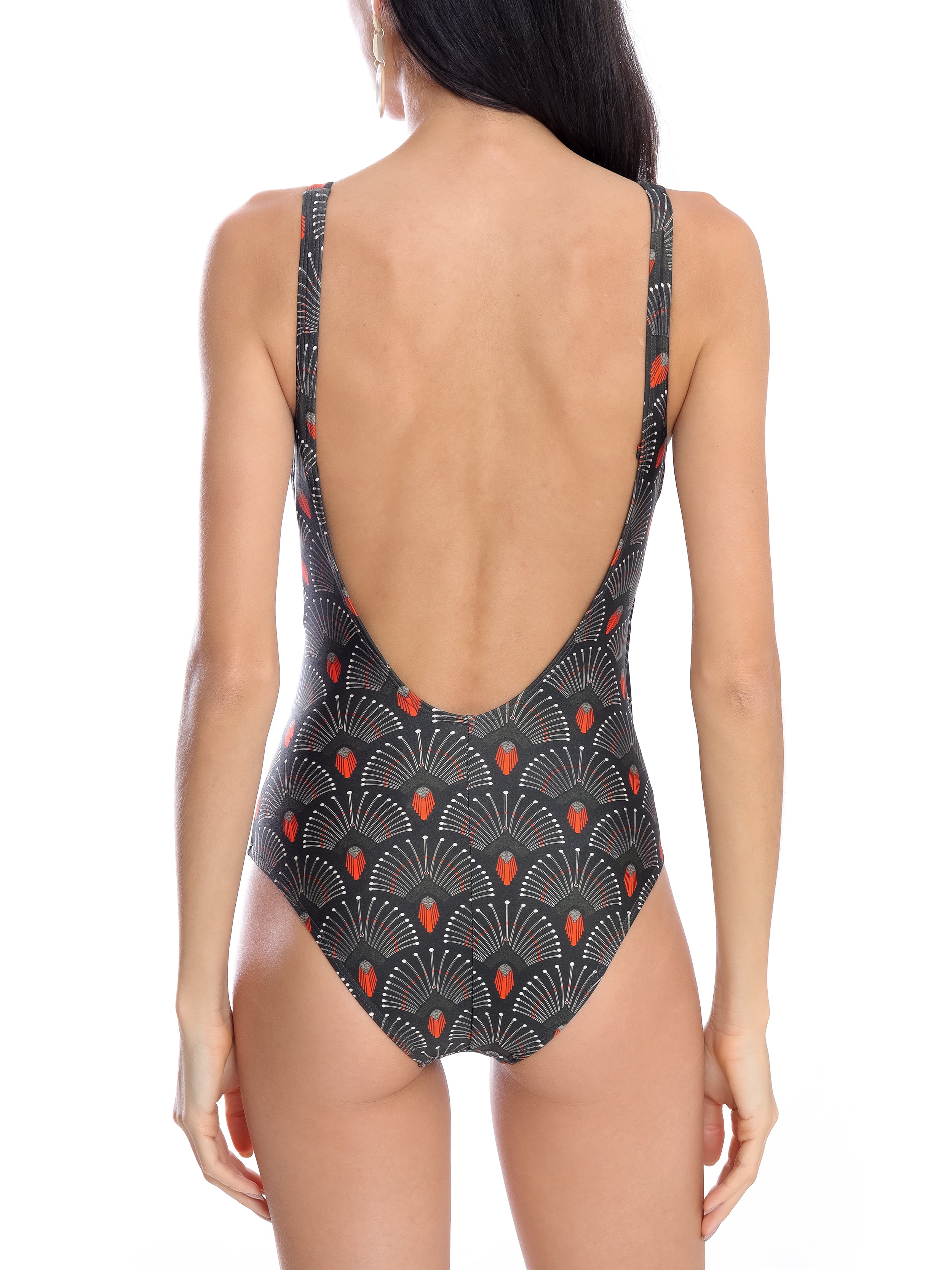 Maisa -Print Open-Back Swimsuit