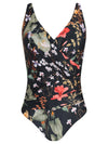 Maisa Floral-Print Open-Back Swimsuit Orvalho