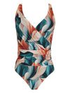 Maisa Foliage-Print Open-Back Swimsuit Amazonas