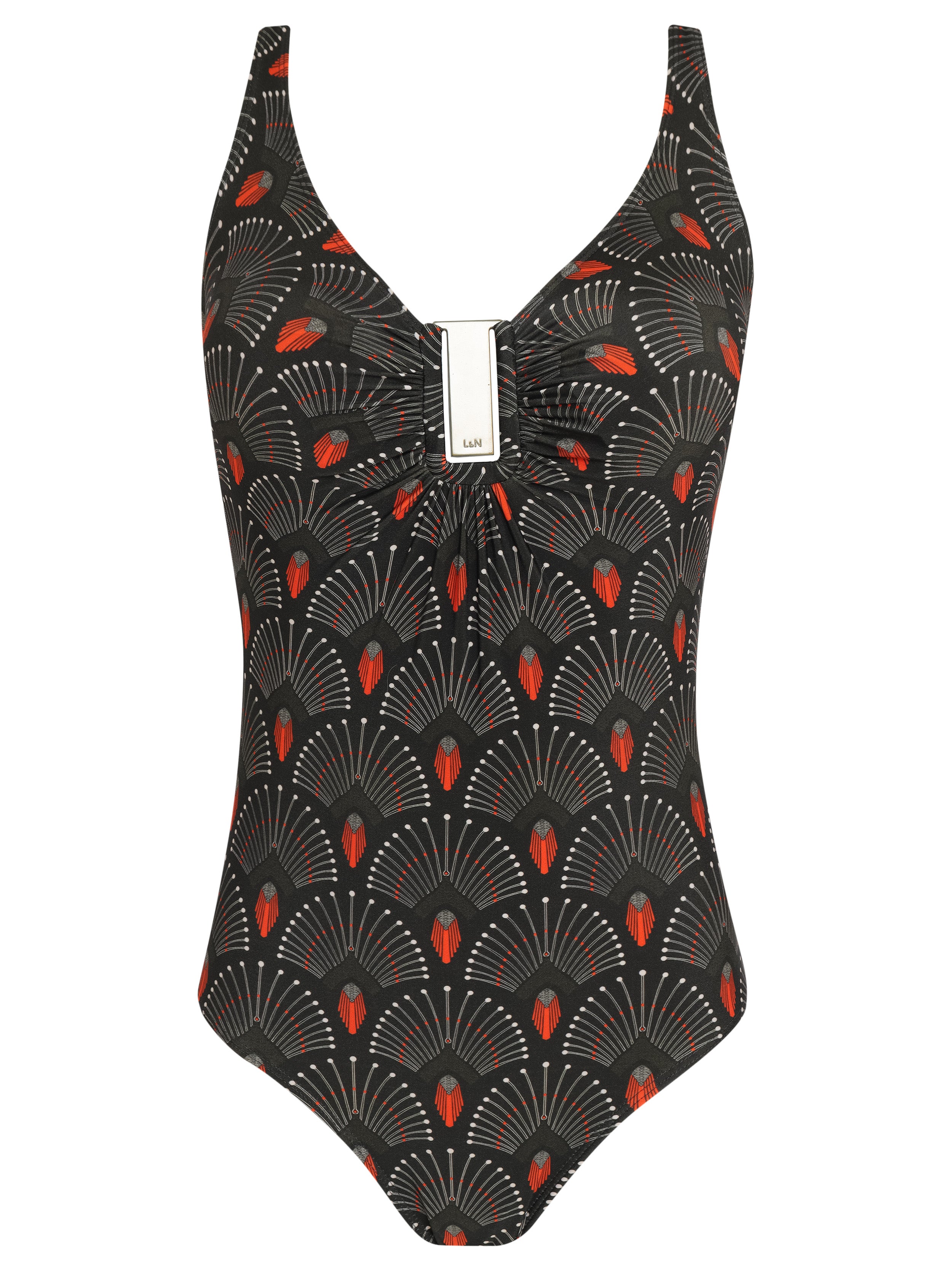 Mirassol Geometric-Print Twisted Detail Swimsuit Cocar