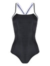 Maracatu Black And White Cross-Straps Swimsuit