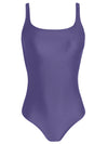 Hapuna Purple Plain Square-Neck Swimsuit