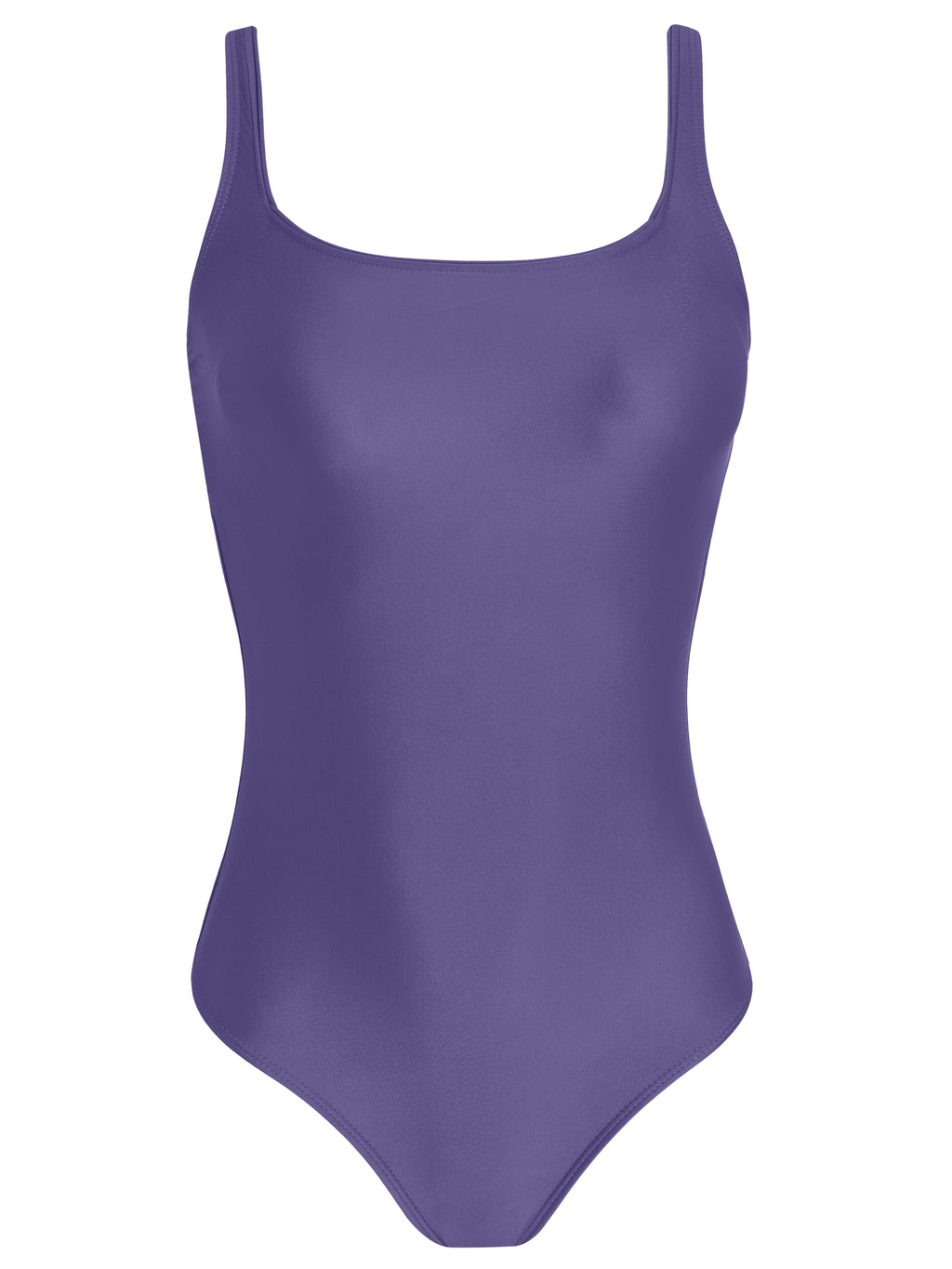 Hapuna Purple Plain Square-Neck Swimsuit