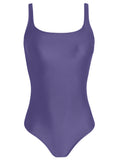 Hapuna Purple Plain Square-Neck Swimsuit