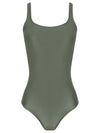 Hapuna  Green Plain Square-Neck Swimsuit