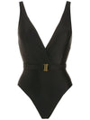 Evita Black Plain Swimsuit
