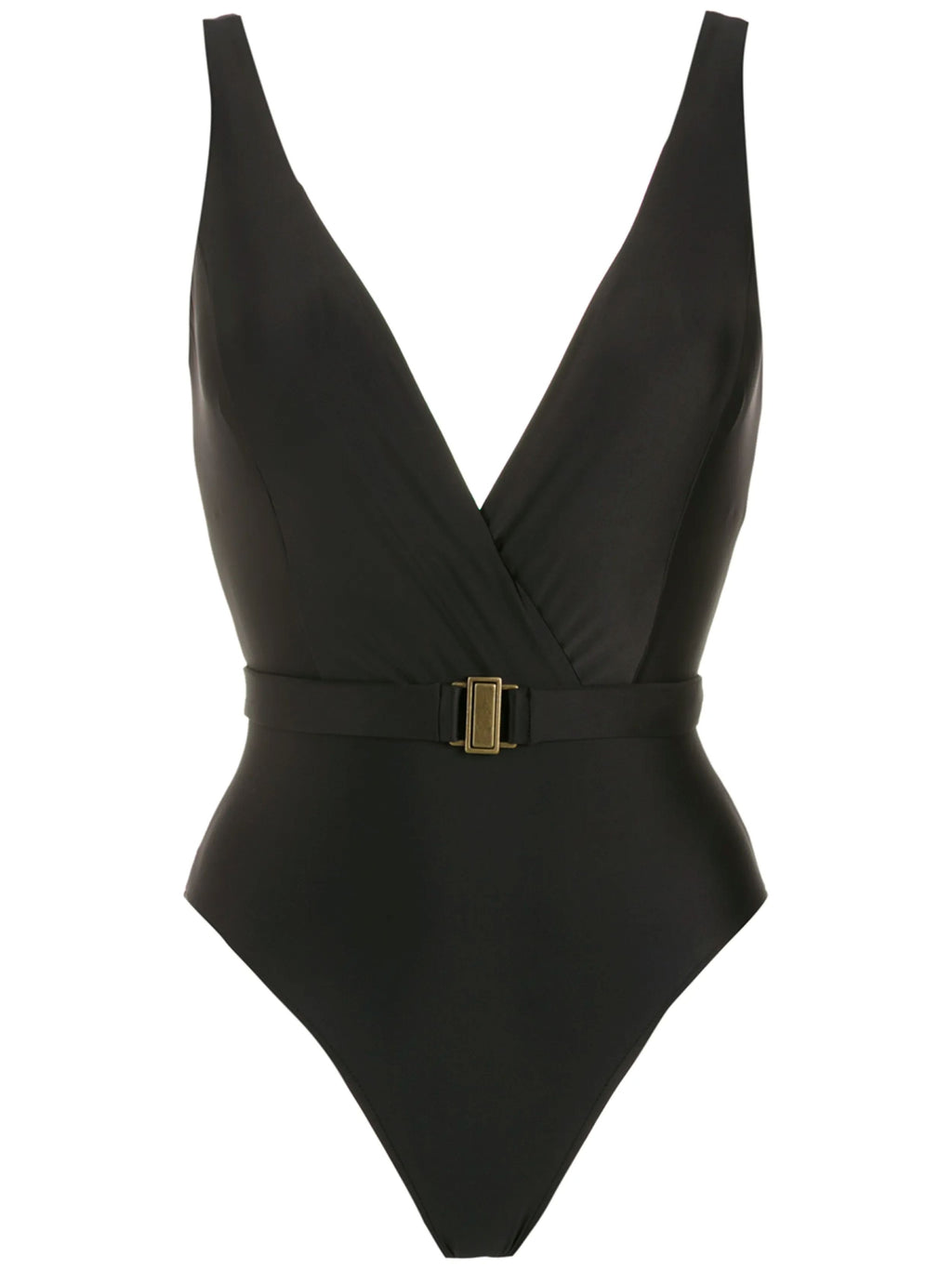 Evita Black Plain Swimsuit