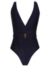 Evita Blue Plain Swimsuit