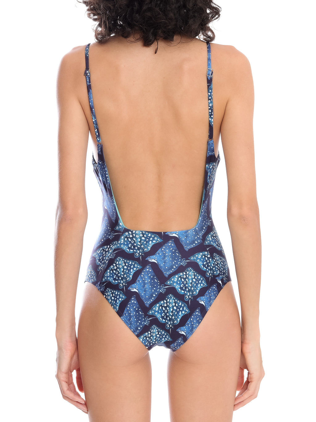 Asturias Stingray-Print and Round Neckline Swimsuit Raja