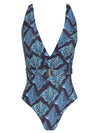 Evita Stingrays-Print Swimsuit Raja