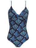 Bianca Stingrays-Print Wrap-Style Swimsuit