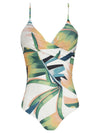 Bianca Foliage-Print Wrap-Style Swimsuit Sumatra