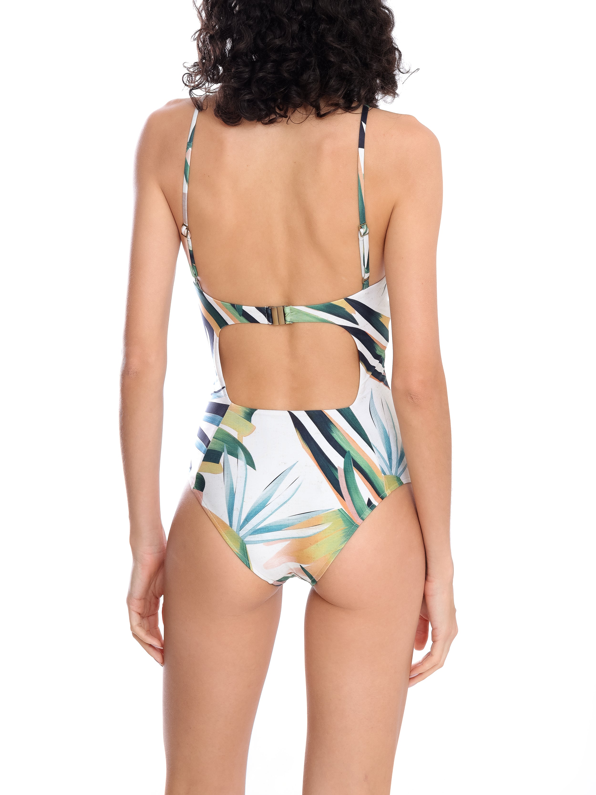 Bianca Foliage-Print Wrap-Style Swimsuit Sumatra