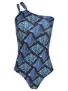 Miusha Stingrays-Print One-Shoulder Swimsuit Raja