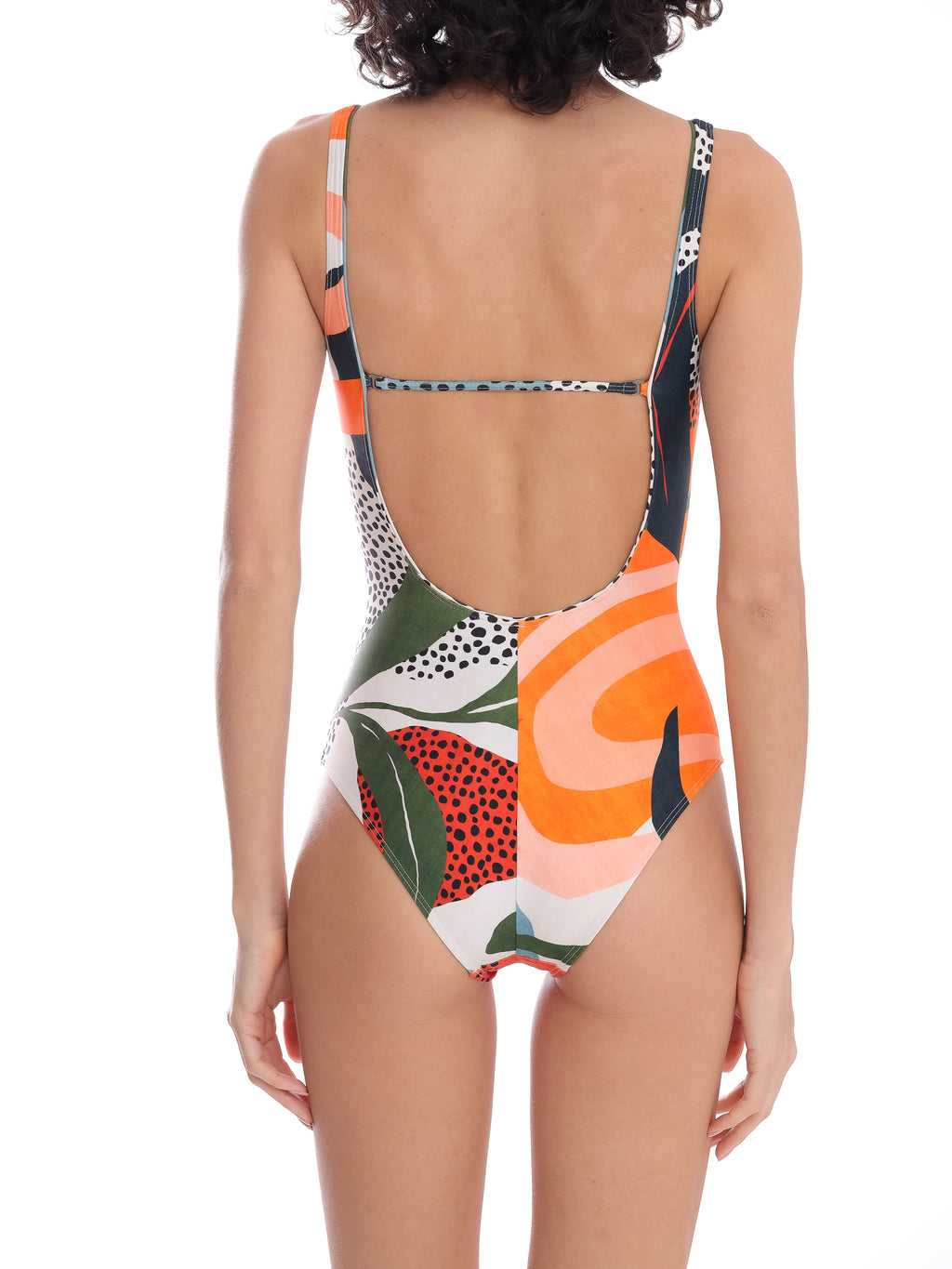 Hapuna Foliage-Print Square-Neck Swimsuit