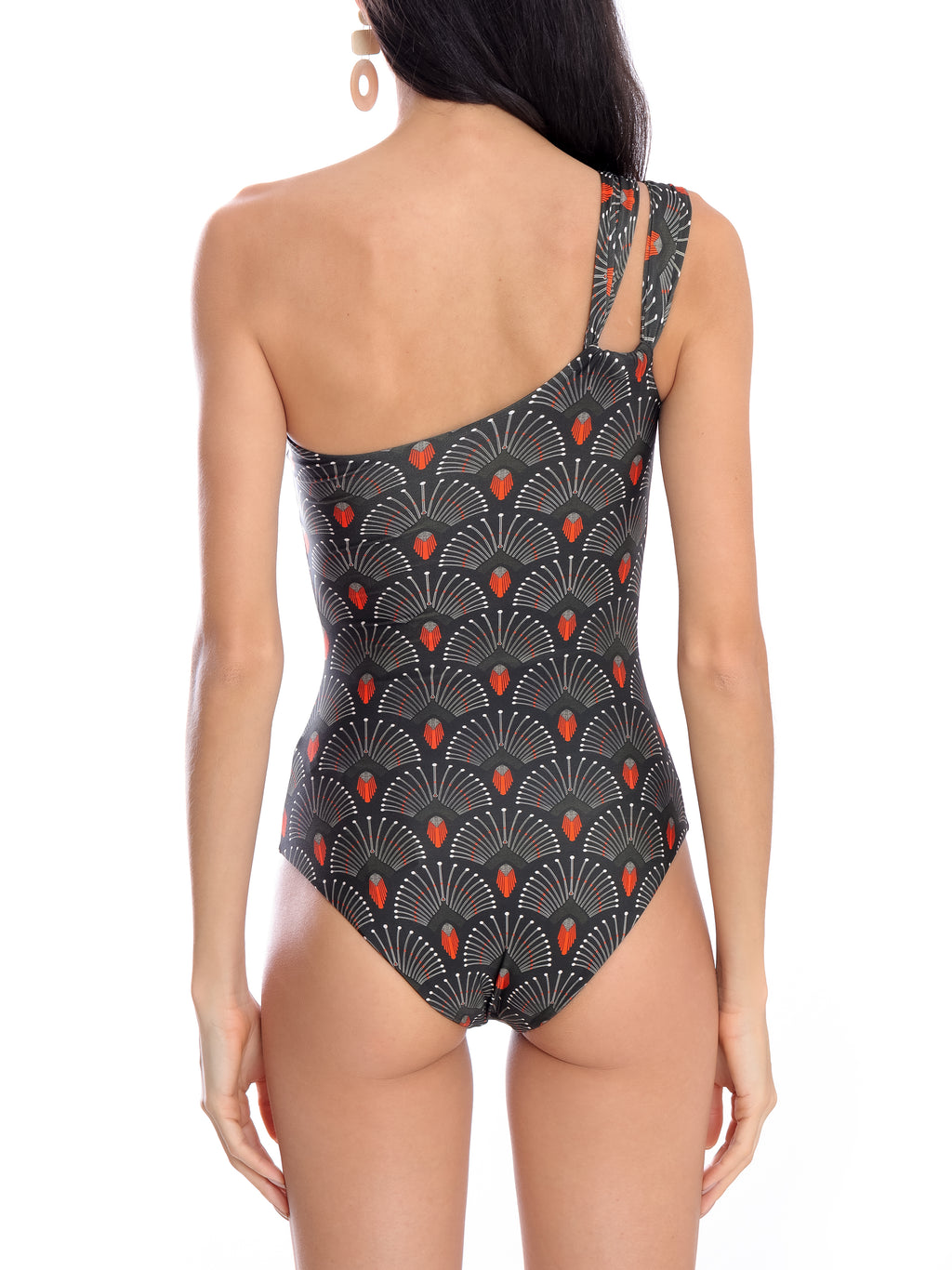 Miusha -Print One-Shoulder Swimsuit