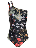 Miusha Floral-Print One-Shoulder Swimsuit Orvalho